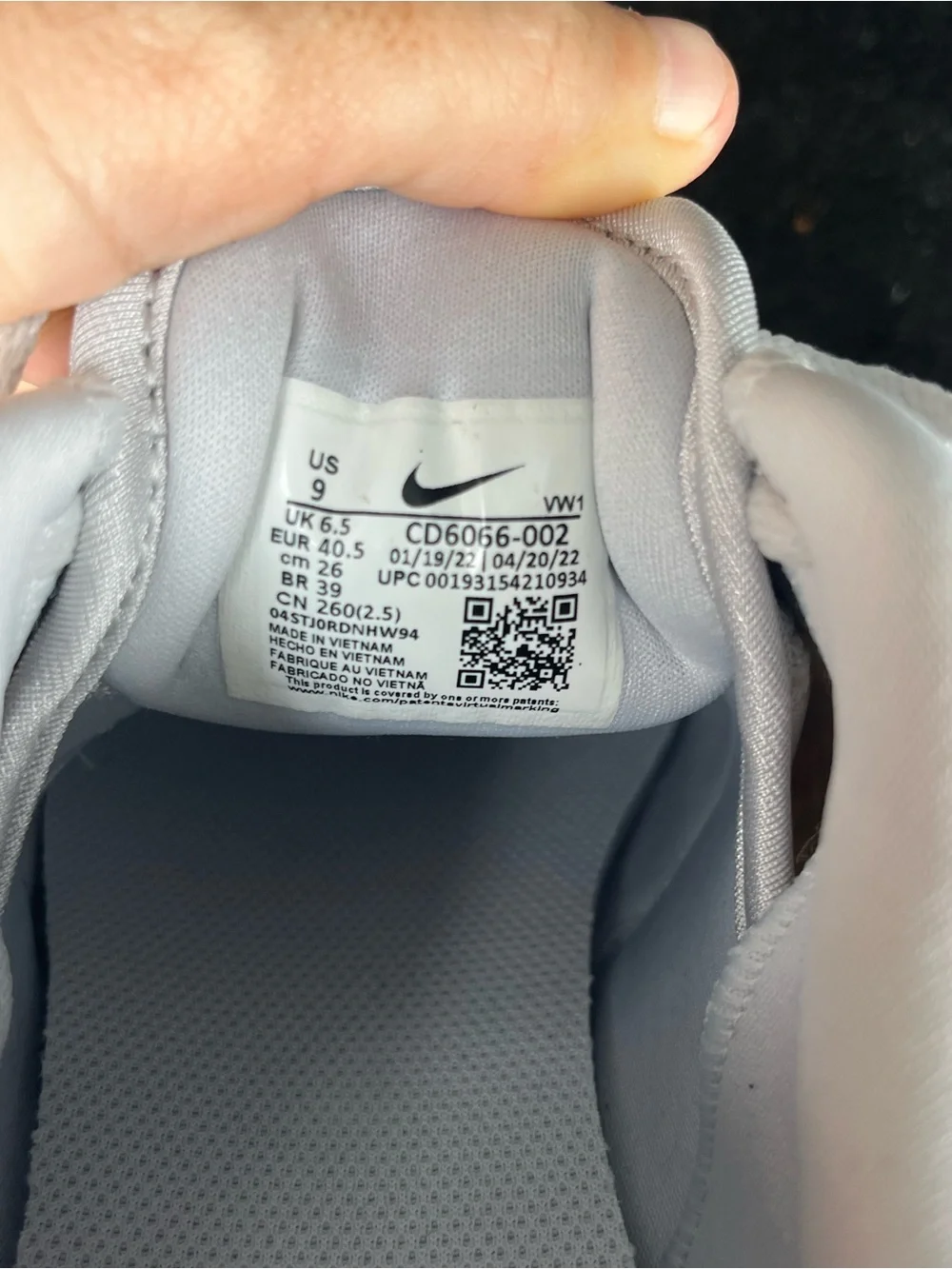 Nike Roshe G Women’s Golf Shoes Gray Mesh Lightweight Lace-Up US 9 CD6066-002